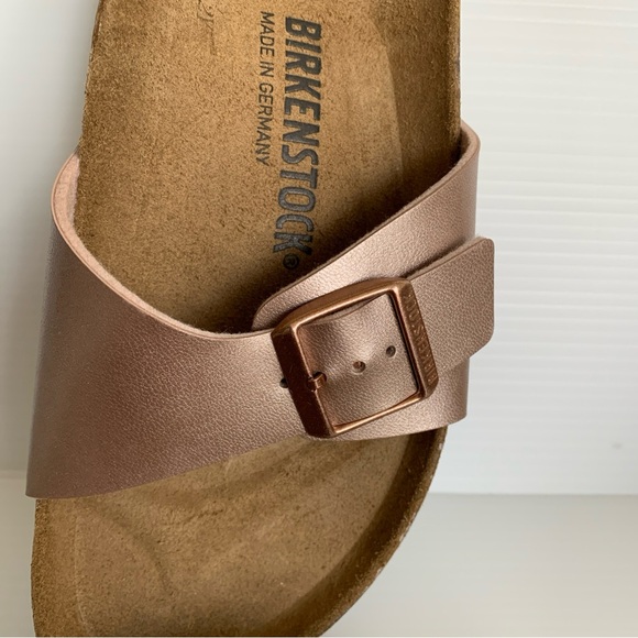 Birkenstock Madrid Buckle BS Copper Womens Slide Sandals 203377 EU 40 Size 9 US - Picture 2 of 14